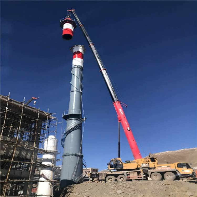 Chaminé de aço tipo torre resistente a altas temperaturas